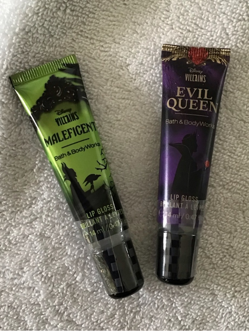 Bath & Body Works bundle of 2 Disney Villians lip gloss.